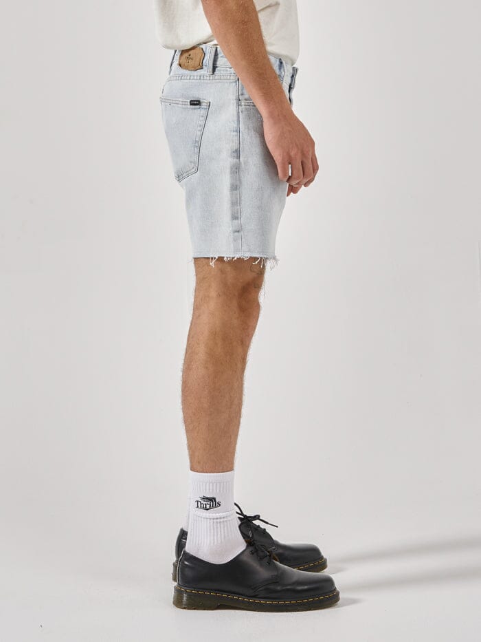 MANDUDE DENIM SHORT-DUSTED BLUE