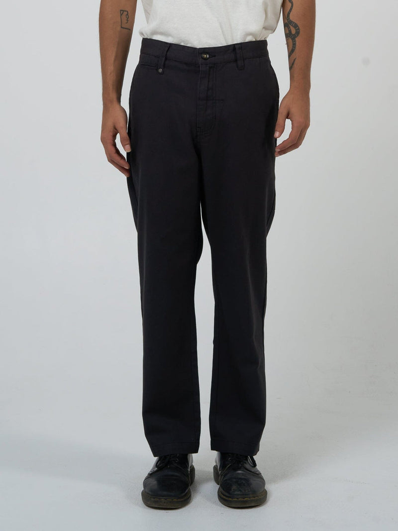 MINIMAL THRILLS WORKSHOP CHINO-MERCH BLACK