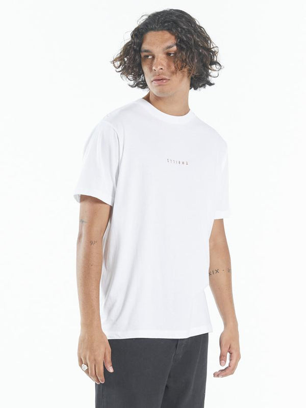 MINIMAL THRILLS MERCH FIT TEE-WHITE