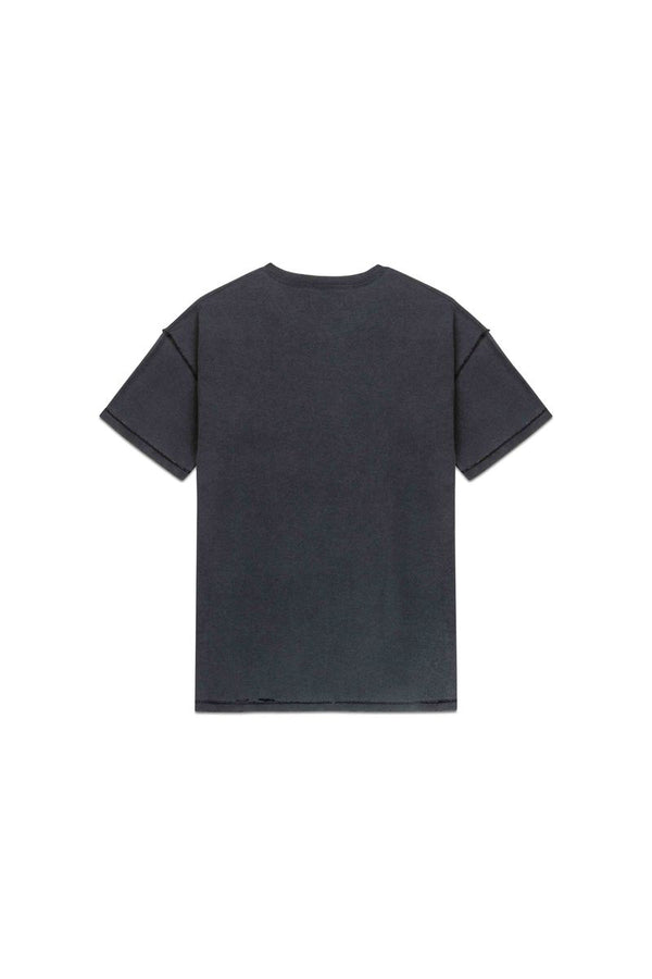 TEXTURED INSIDE OUT TEE -BLACK