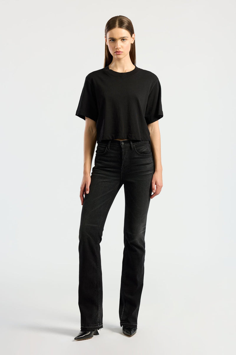 TOKYO CROP TEE JET BLACK