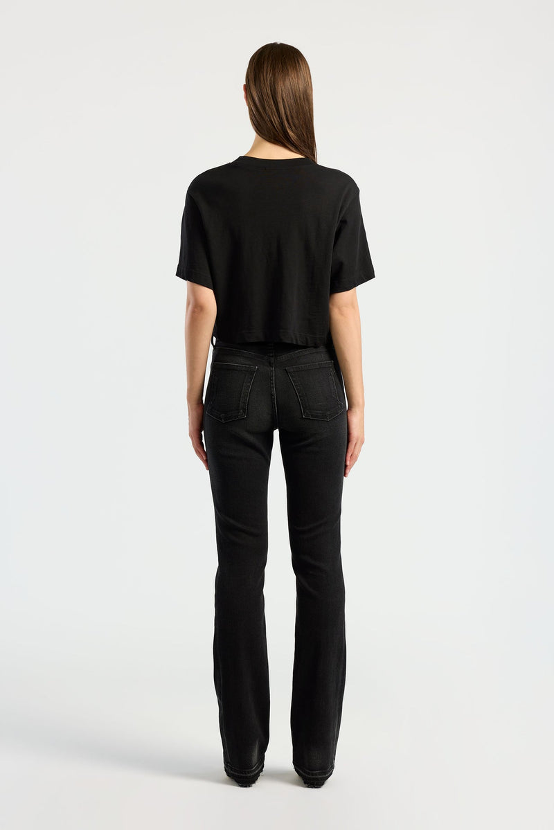 TOKYO CROP TEE JET BLACK