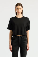 TOKYO CROP TEE JET BLACK