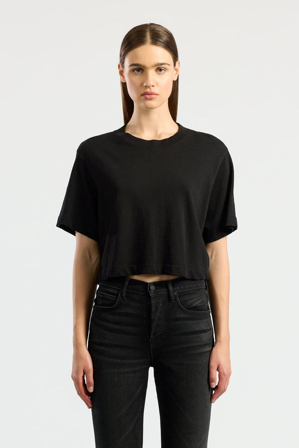 TOKYO CROP TEE JET BLACK