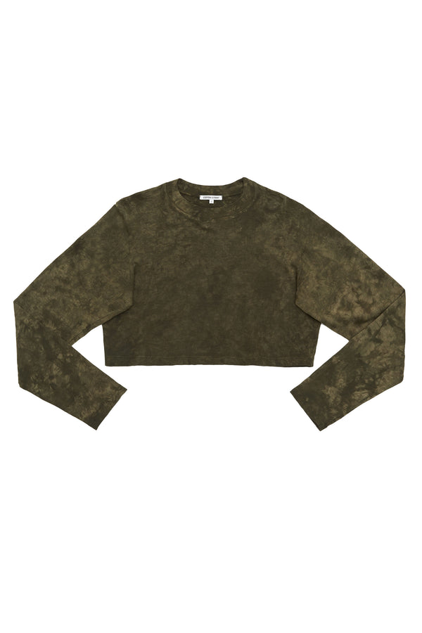 TOKYO CROP SHIRT AVOCADO CRYSTAL