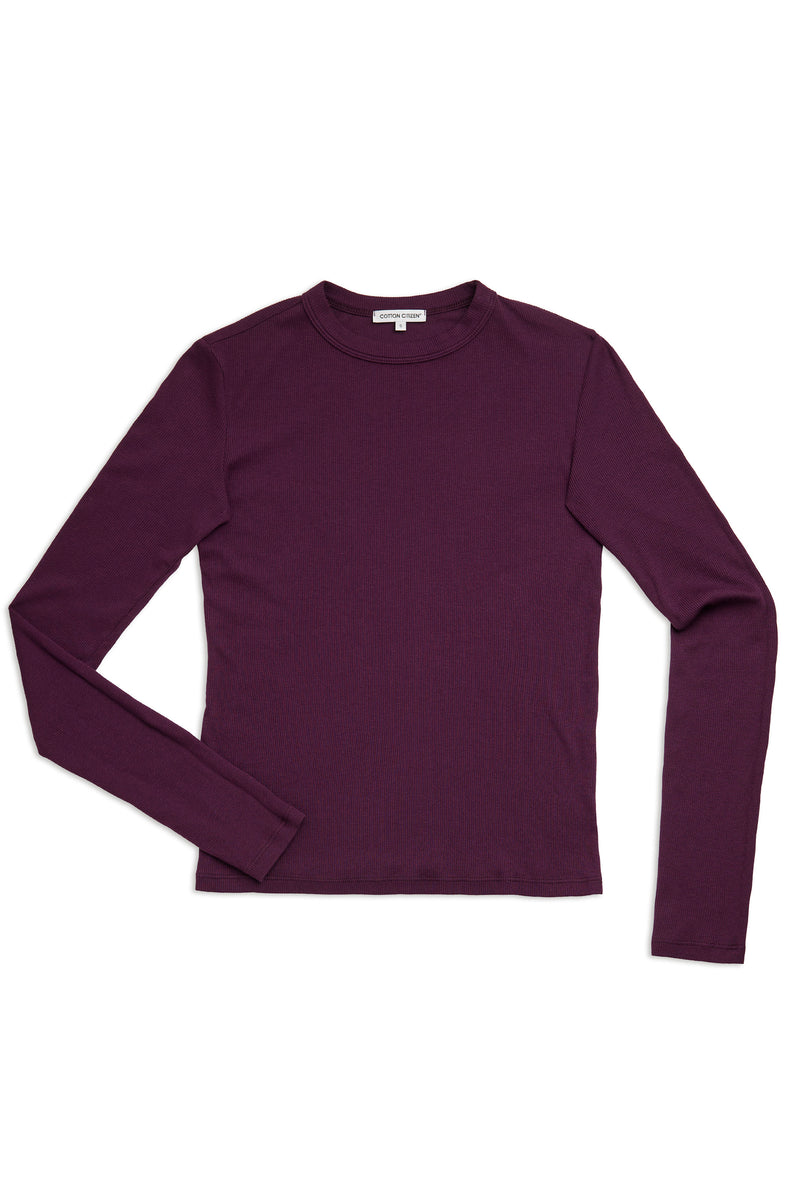 VERONA CREW SHIRT-PLUM