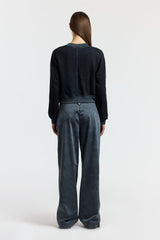 MILAN CROPPED CREWNECK SWEATSHIR VINTAGE BLACK