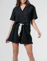 TERRY SHORT MERCH BLACK