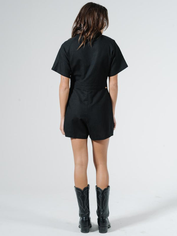 DUTIES ROMPER MERCH BLACK