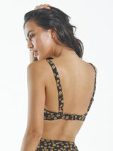 DAISY CROP BIKINI TO MERCH BLACK