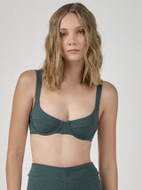 PARADISE CODE UNDERWIRE BIKINI TOP MALLARD GREEN