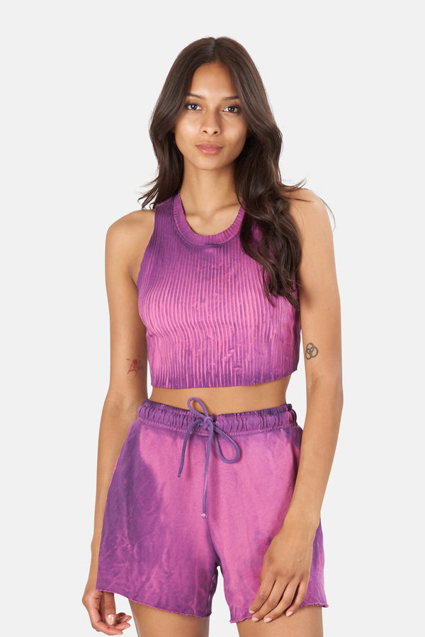 IBIZA CROP TANK LAVENDER MIX
