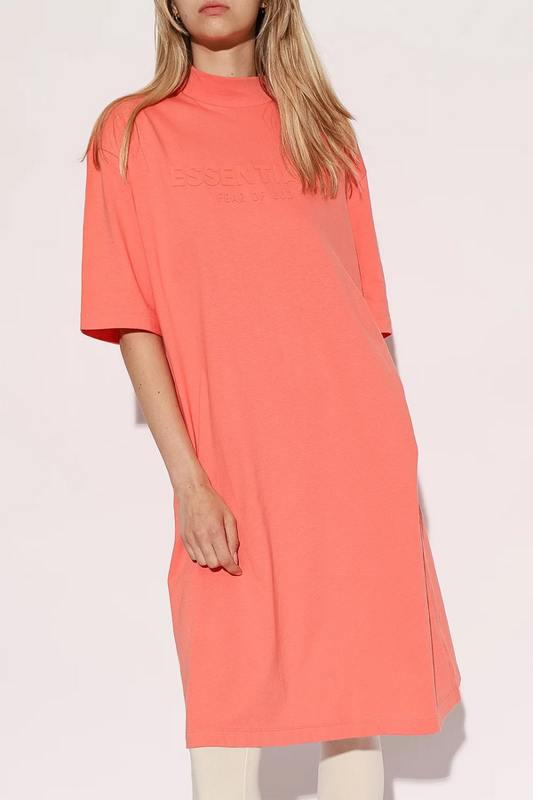 TEE DRESS-CORAL