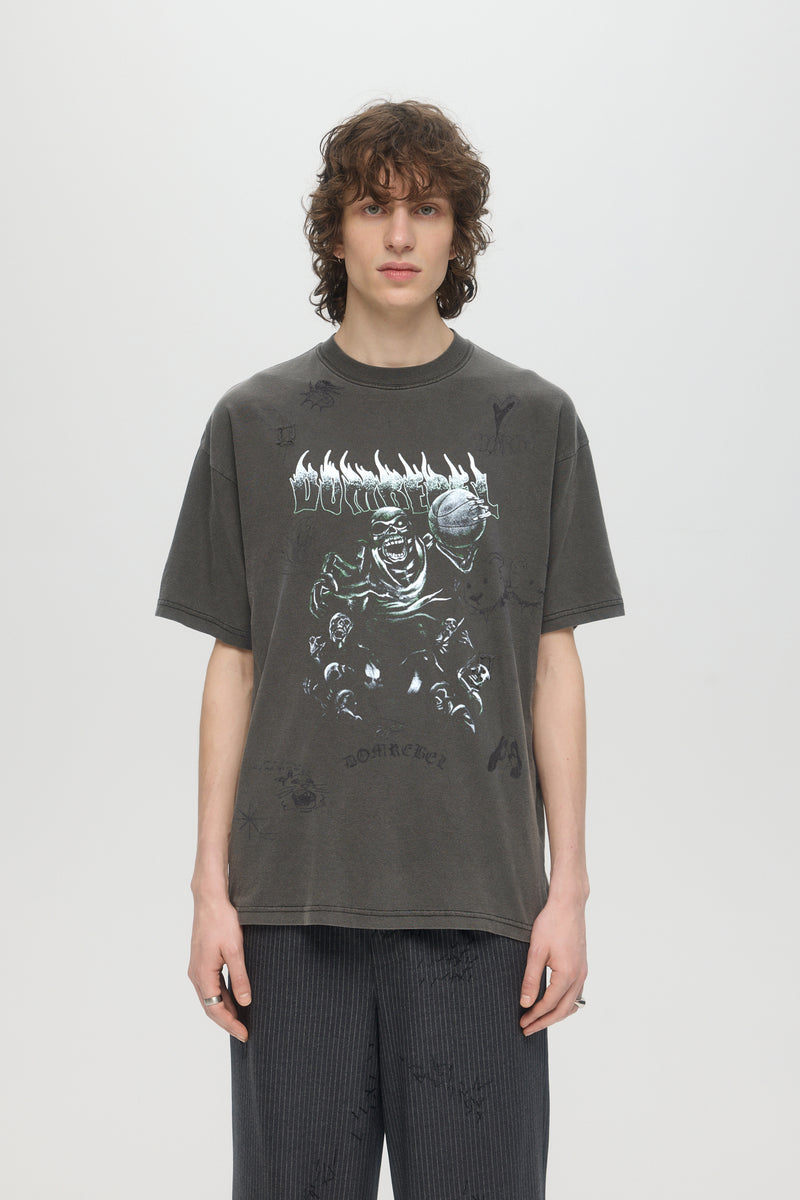 BASKET T-SHIRT - FADED BLACK