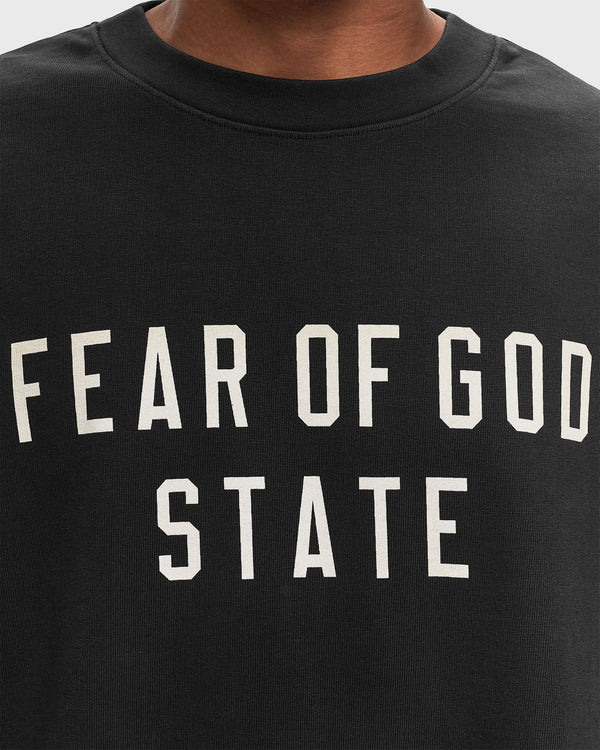 HEAVY CREWNECK TEE - BLACK