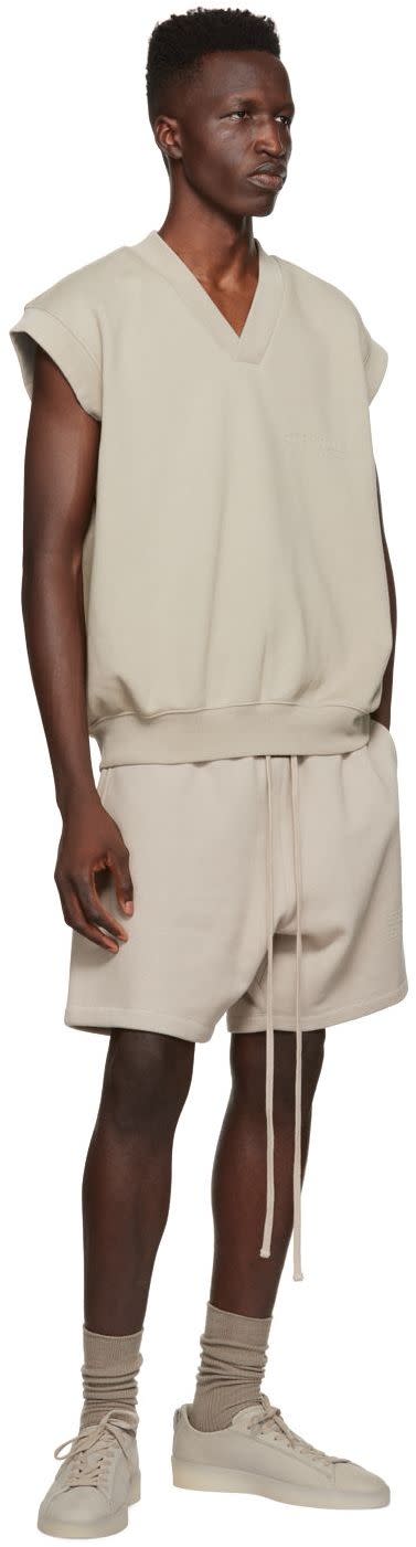 V NECK VEST SMOKE