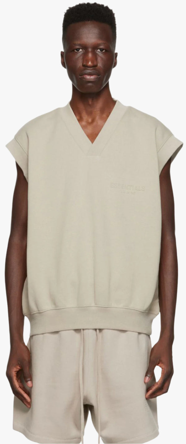 V NECK VEST SMOKE