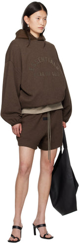ESSENTIALS SWEATSHORT HEATHER WOOD
