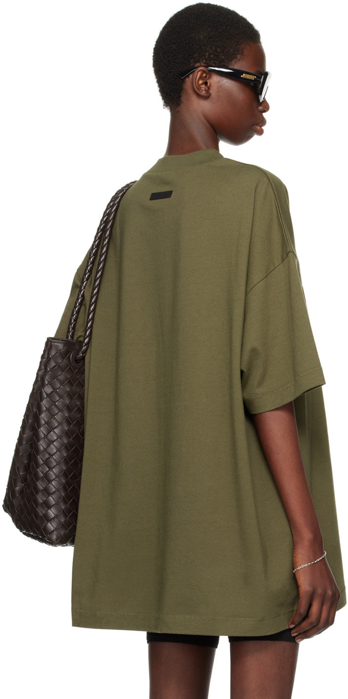 JERSEY CREWNECK TEE - MILITARY