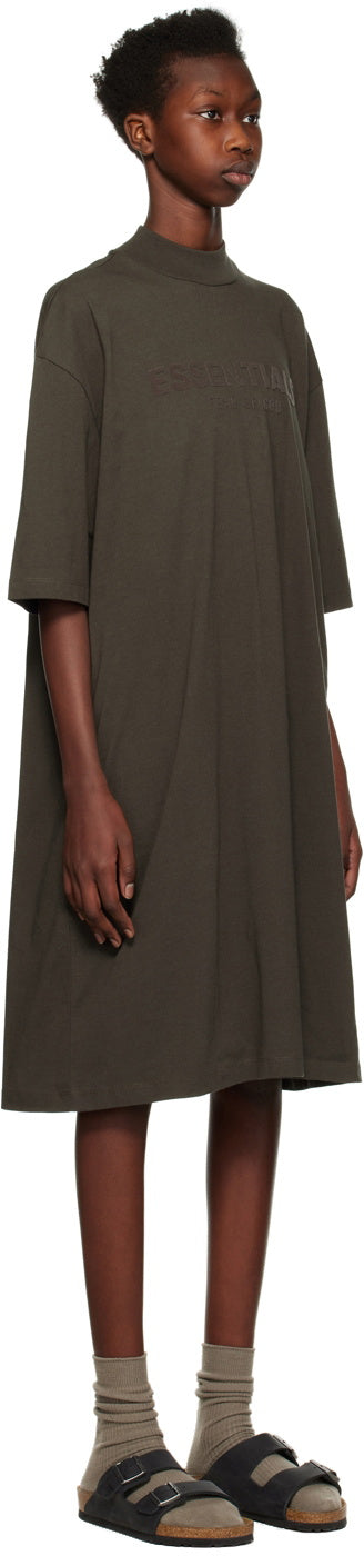 WOMEN-TEE DRESS-OFF BLACK