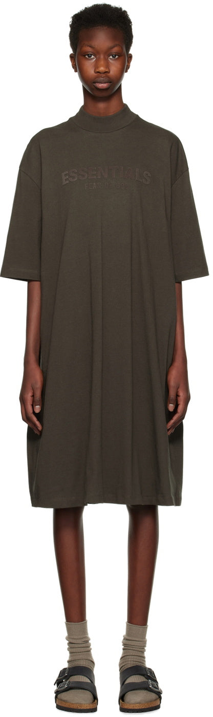 WOMEN-TEE DRESS-OFF BLACK