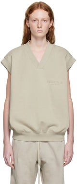 V NECK VEST SMOKE