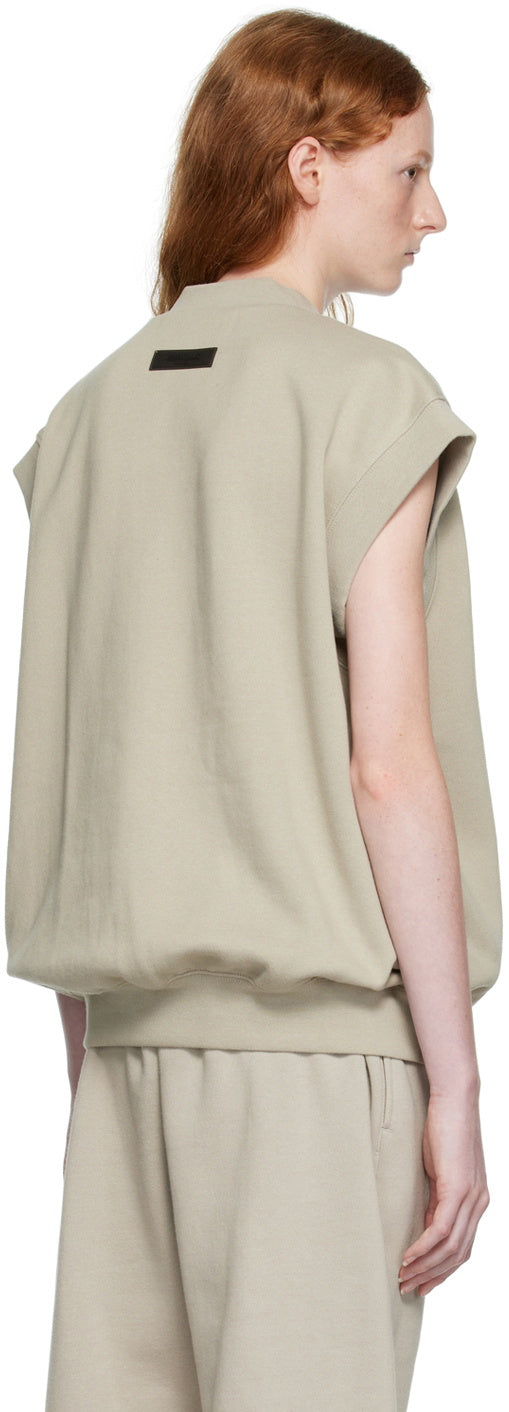 V NECK VEST SMOKE