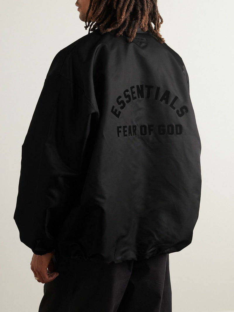 ESSENTIALS COACHES JACKET BLACK CORE
