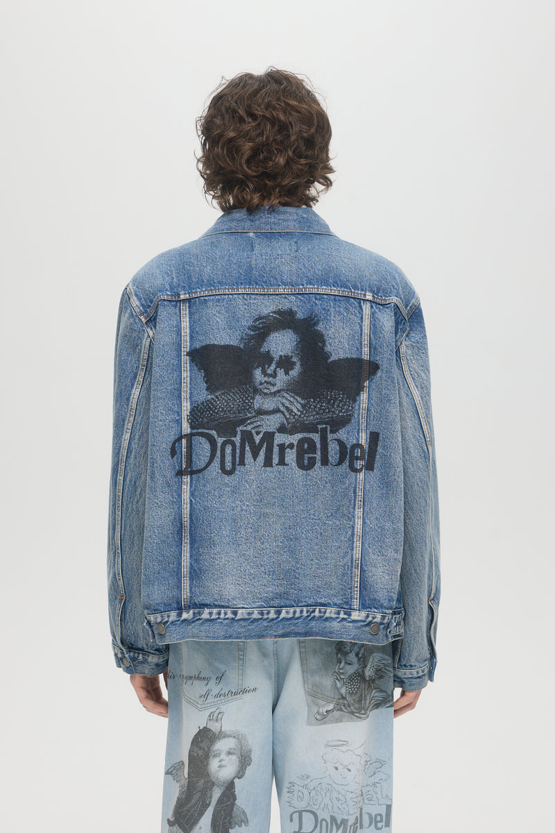 LIL REB JEAN JACKET MID BLUE