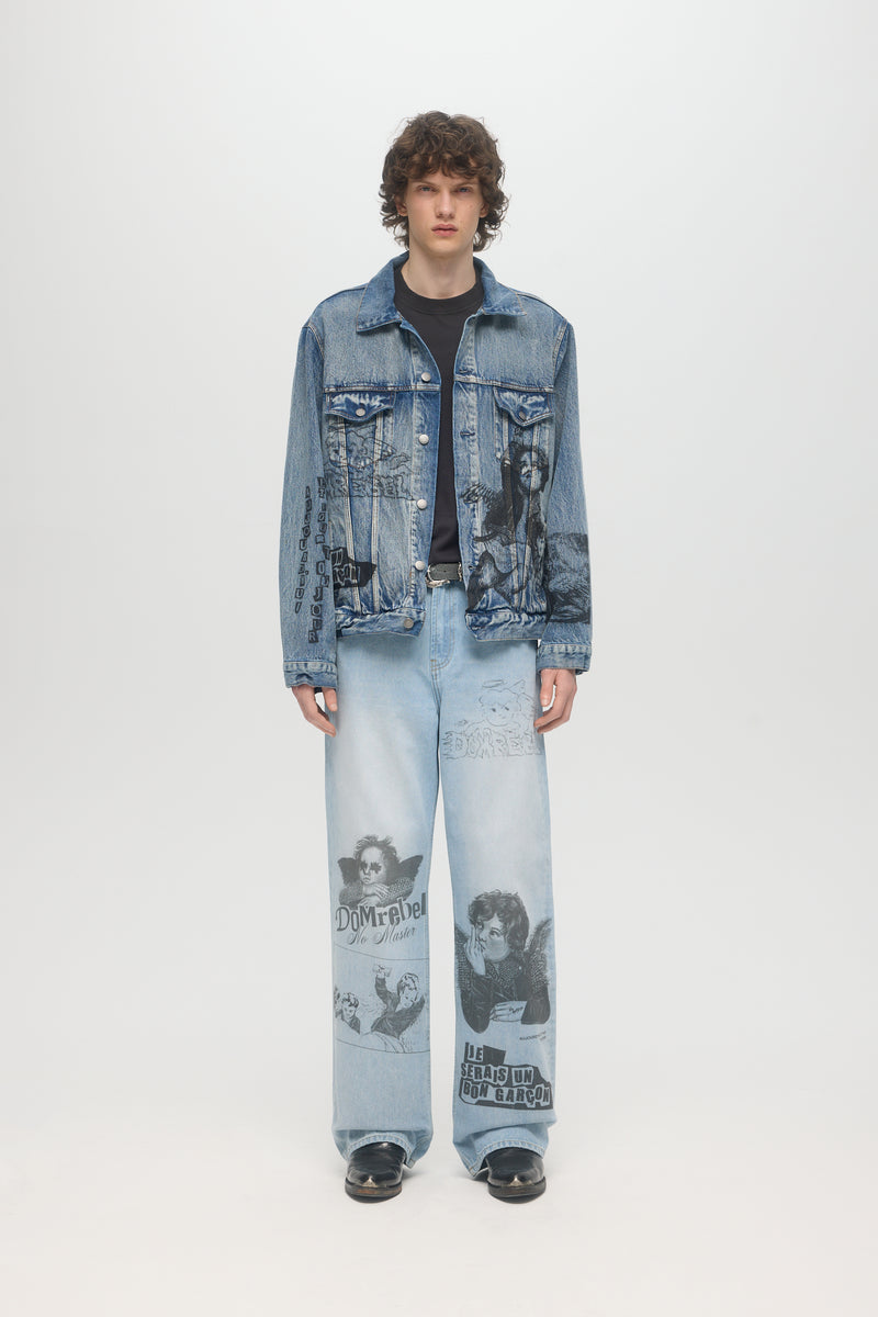 LIL REB JEAN JACKET MID BLUE
