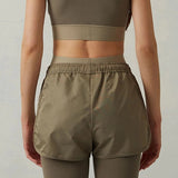 WOMEN RUNNING SHORT TAUPE