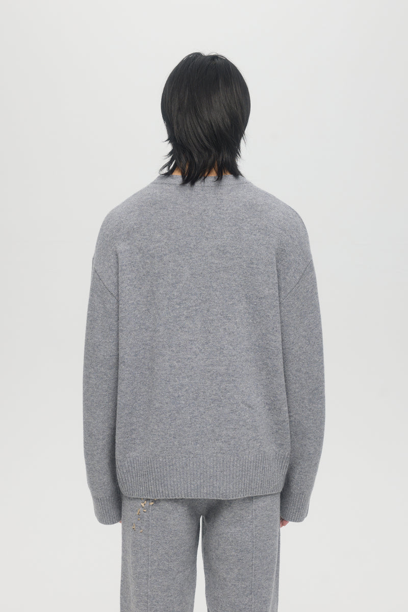 OFFICE KNIT CREWNECK - GREY