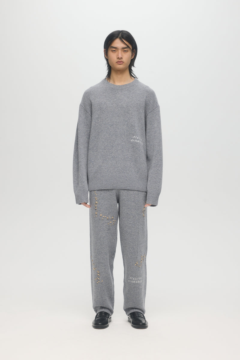 OFFICE KNIT CREWNECK - GREY