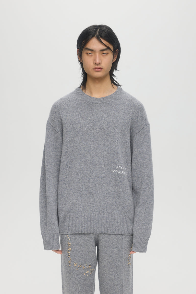 OFFICE KNIT CREWNECK - GREY