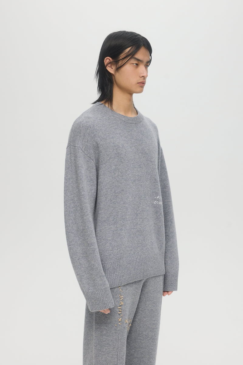 OFFICE KNIT CREWNECK - GREY