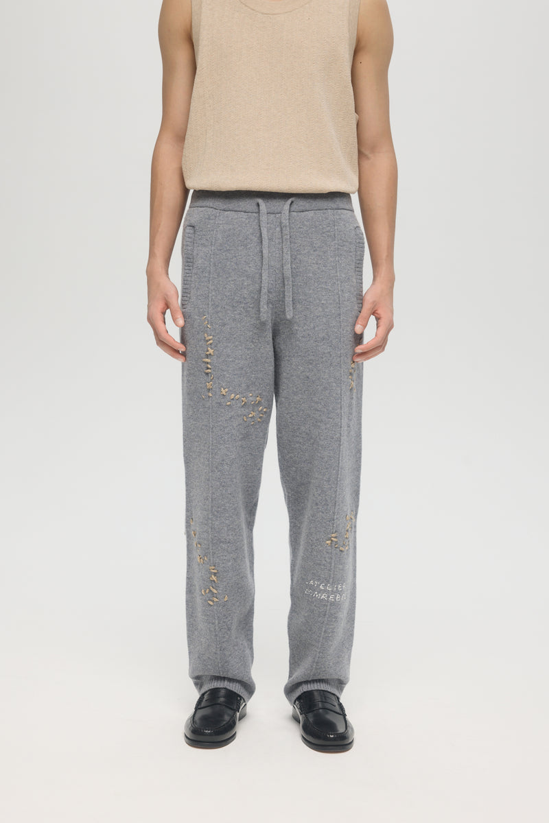 OFFICE KNIT TROUSERS - GREY
