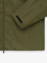 TEXTURED NYLON TRUCKER JACKET- MILITARY
