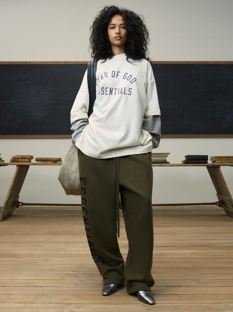 JERSEY CREWNECK TEE - SHELL