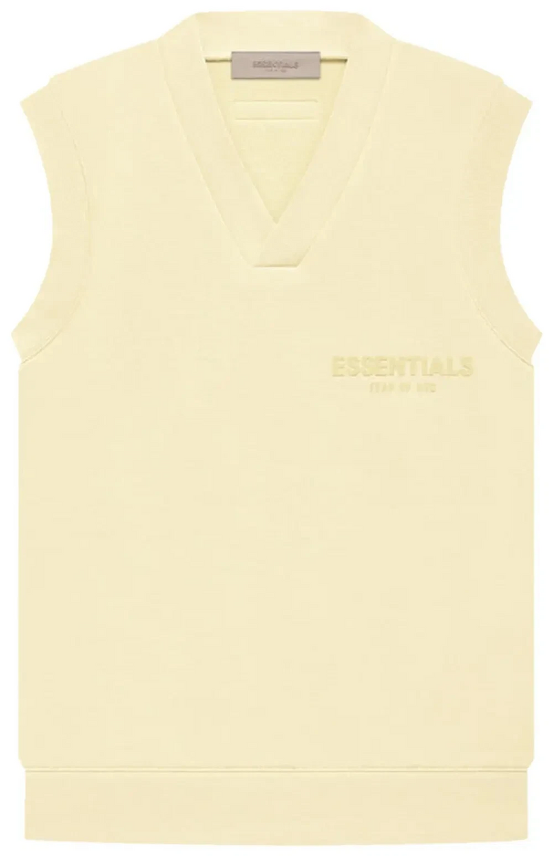 V NECK VEST CANARY