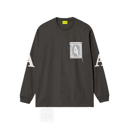 T-SHIRT LONG SLEEVE - EMBROIDERED LOGO - BLACK