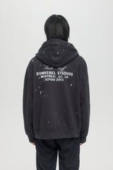 STAFF ZIP HOODIE - OLD BLACK