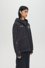 STAFF ZIP HOODIE - OLD BLACK