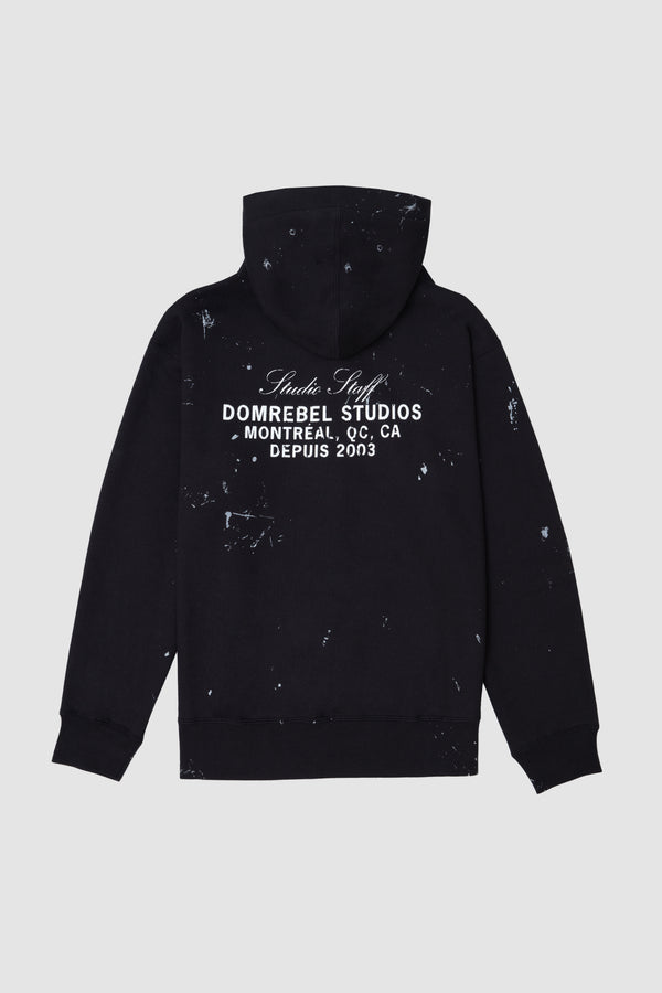 STAFF ZIP HOODIE - OLD BLACK