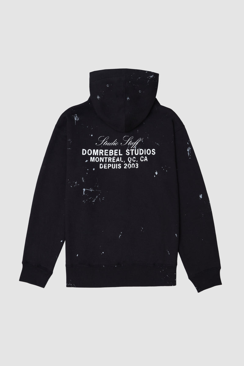 STAFF ZIP HOODIE - OLD BLACK