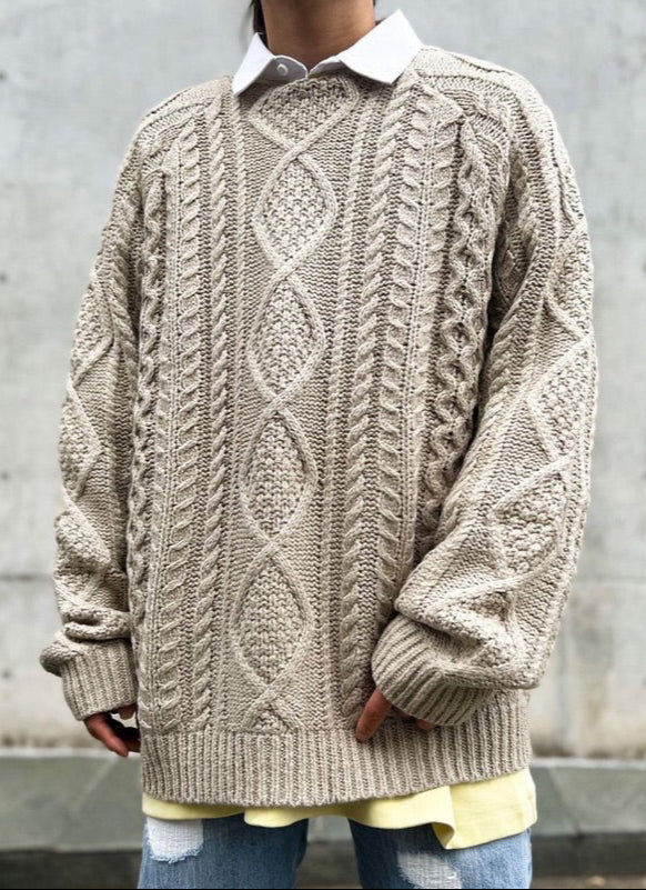 CABLE KNIT SMOKE
