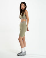 WOMEN ATHLETIC BIKER SHORT SEA FOAM