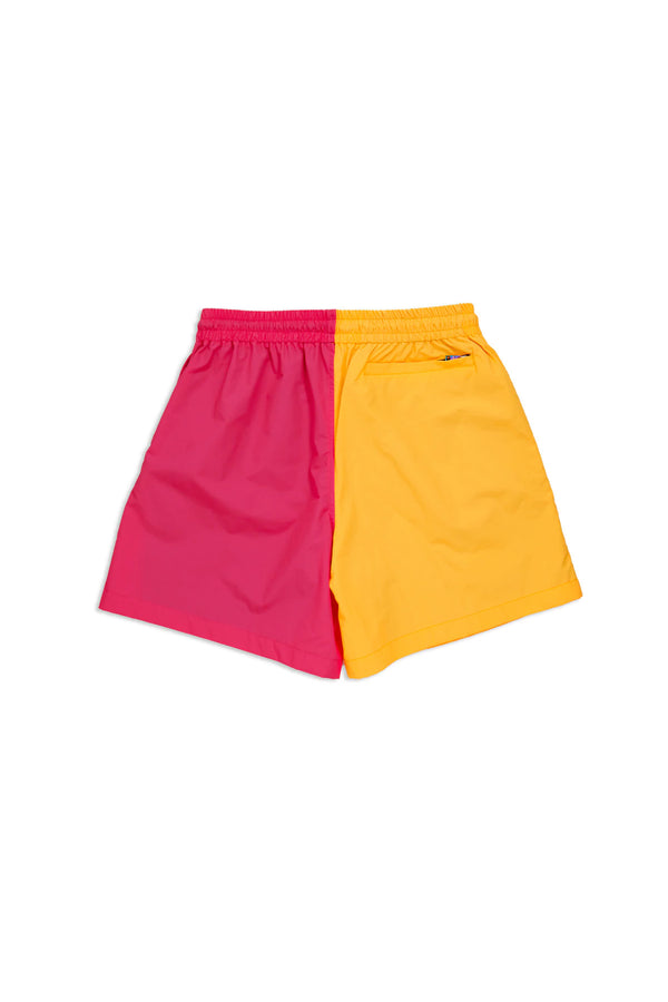 BOSSI SPLIT SHORT - PINK/YELLOW