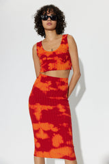 Capri Crop Tank-Spice Blast