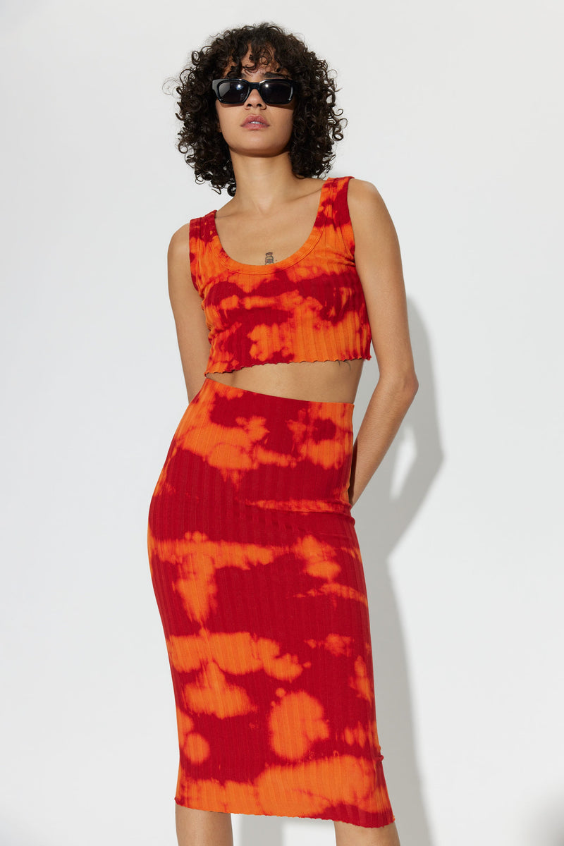 Capri Crop Tank-Spice Blast