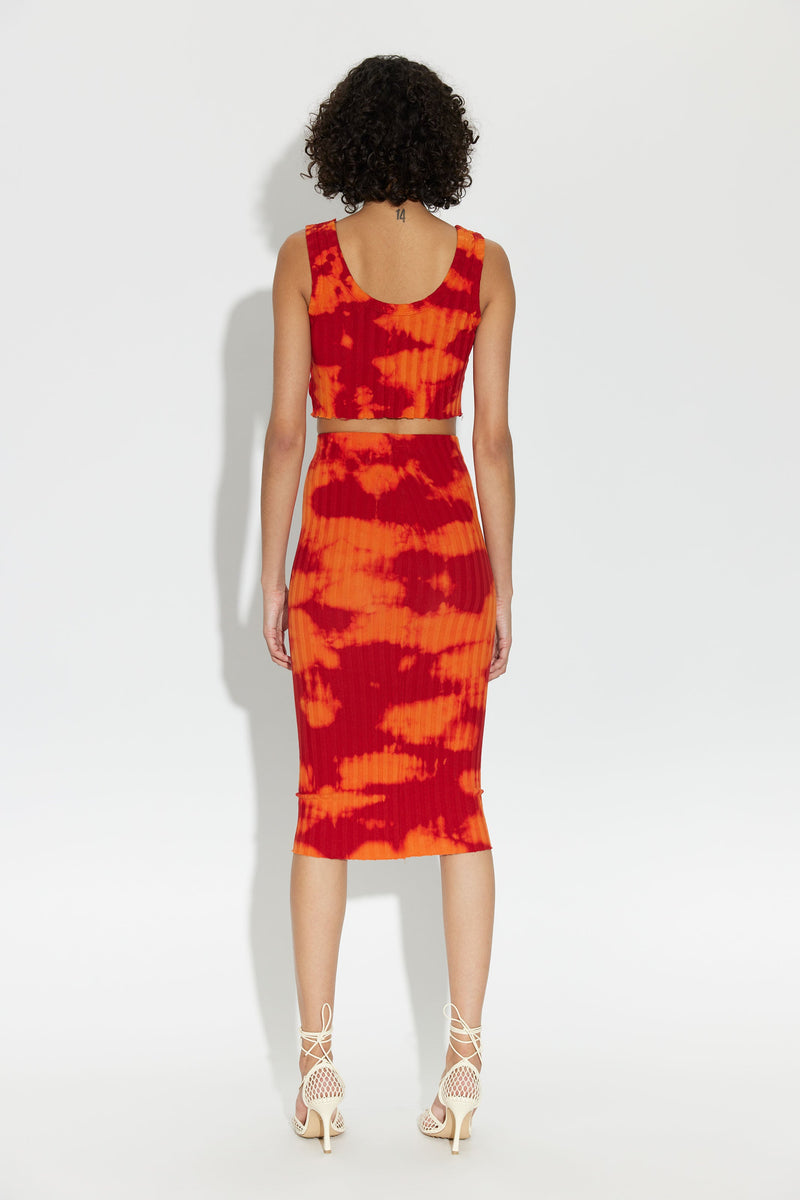 Capri Crop Tank-Spice Blast